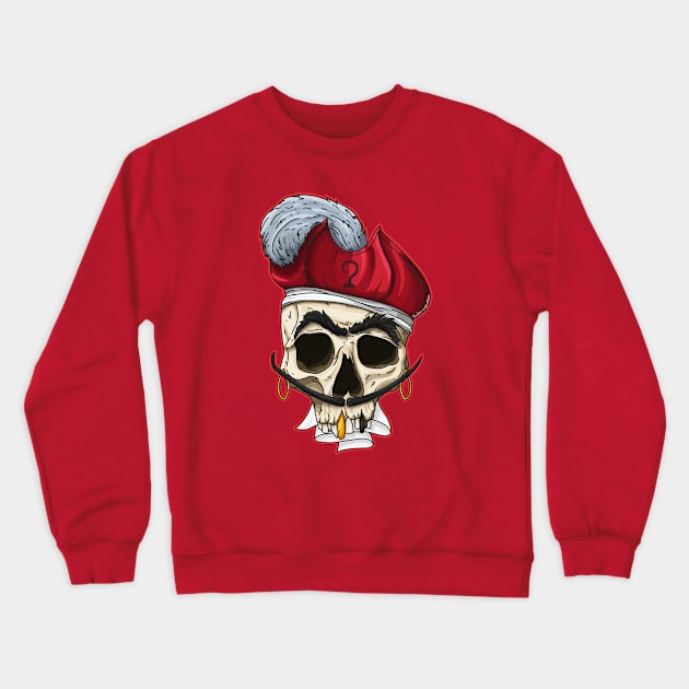 Hook Skull Crewneck Sweatshirt by TheLoneWolfStudio